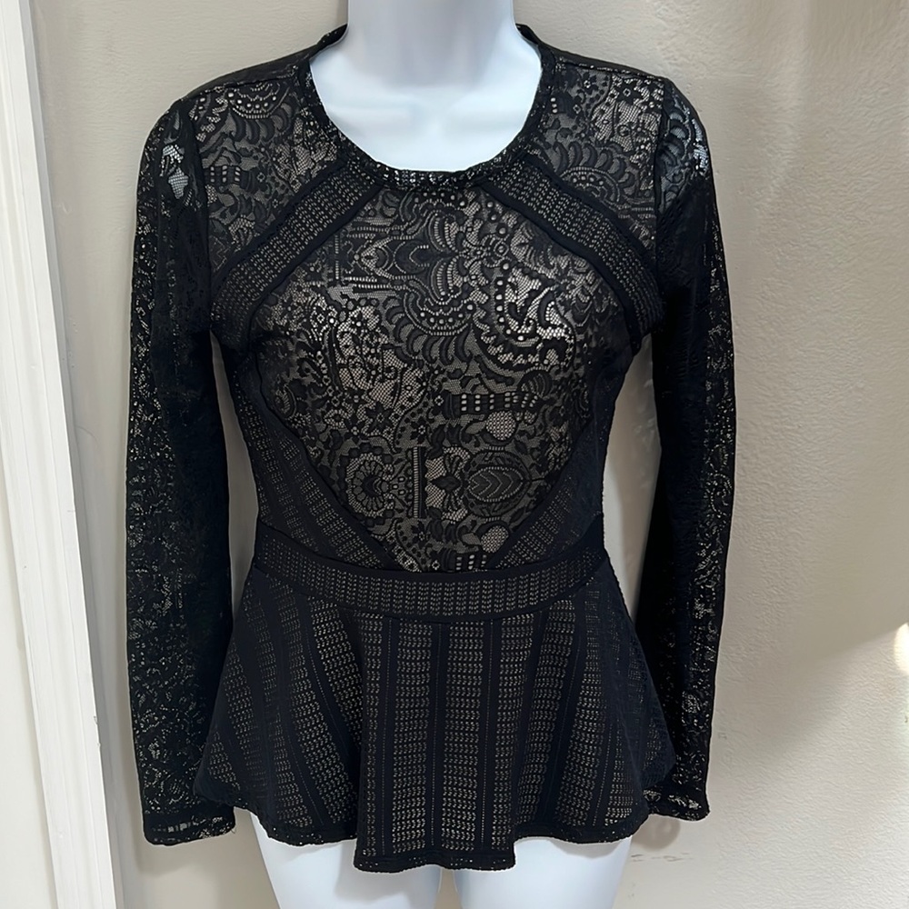 BCBG peplum top